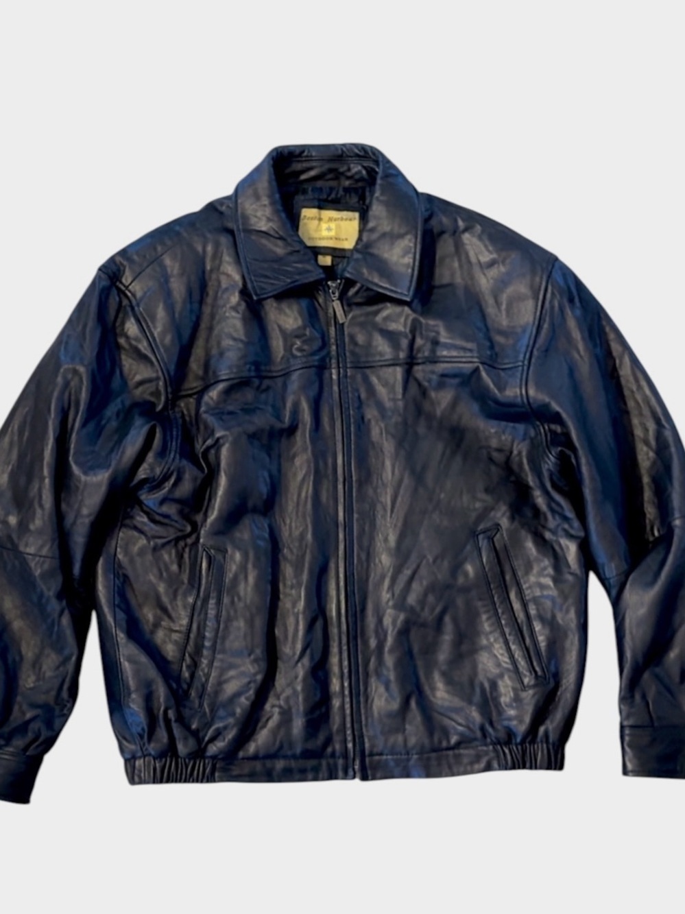 VINTAGE GENUINE LEATHER BOMBER JACKET SIZE M